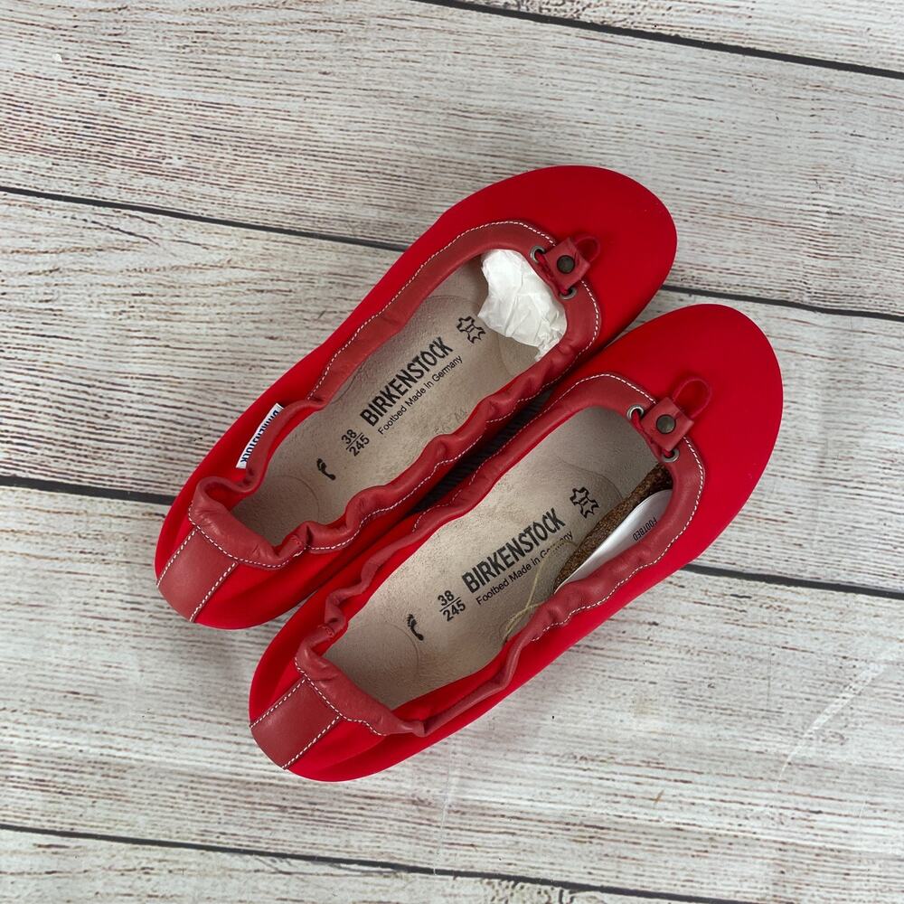 Birkenstock Ponca Womens EU 38 US 7 Narrow Ballet Flats Red - Picture 7 of 11